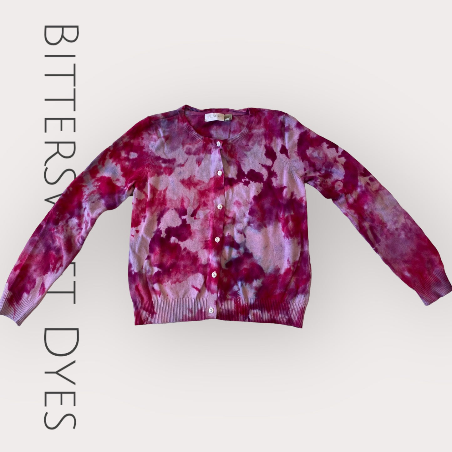 Girls 14 Scrunch Ice Dyed Cardigan