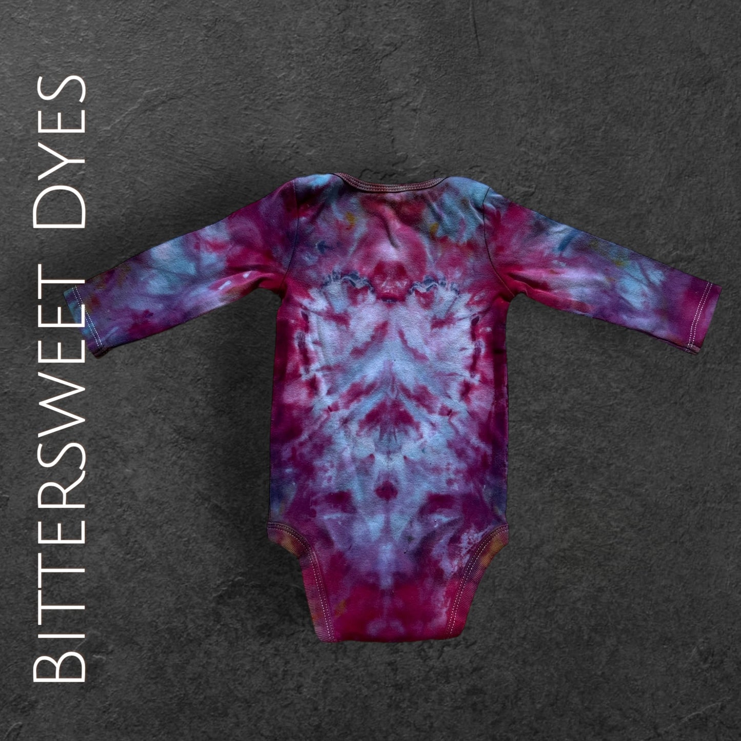 3-6 Month Heart Ice Dye Onesie
