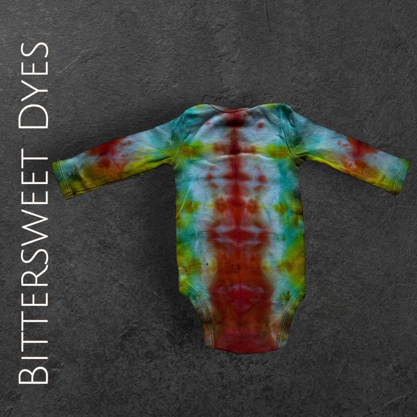 3-6 Month Pleated Ice Dye Onesie