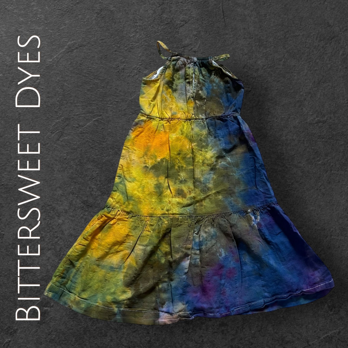 XS Youth Scrunch Ice Dye Dress