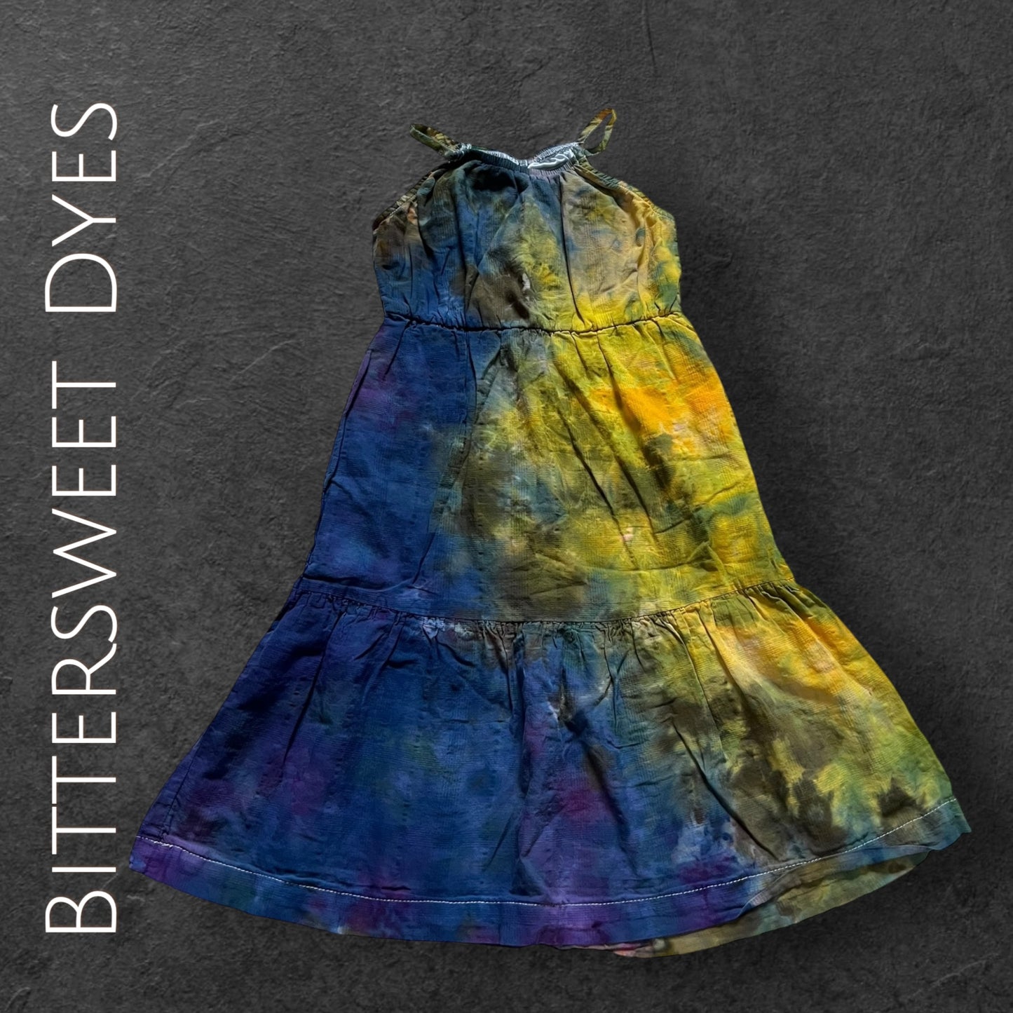 XS Youth Scrunch Ice Dye Dress