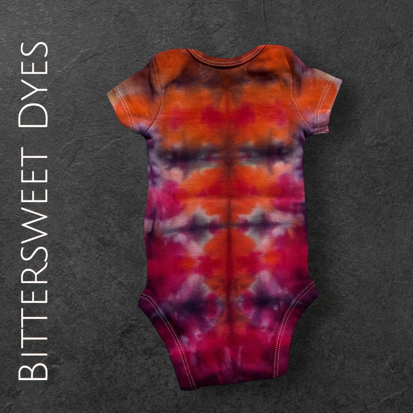 Newborn Pleated Ice Dye Onesie
