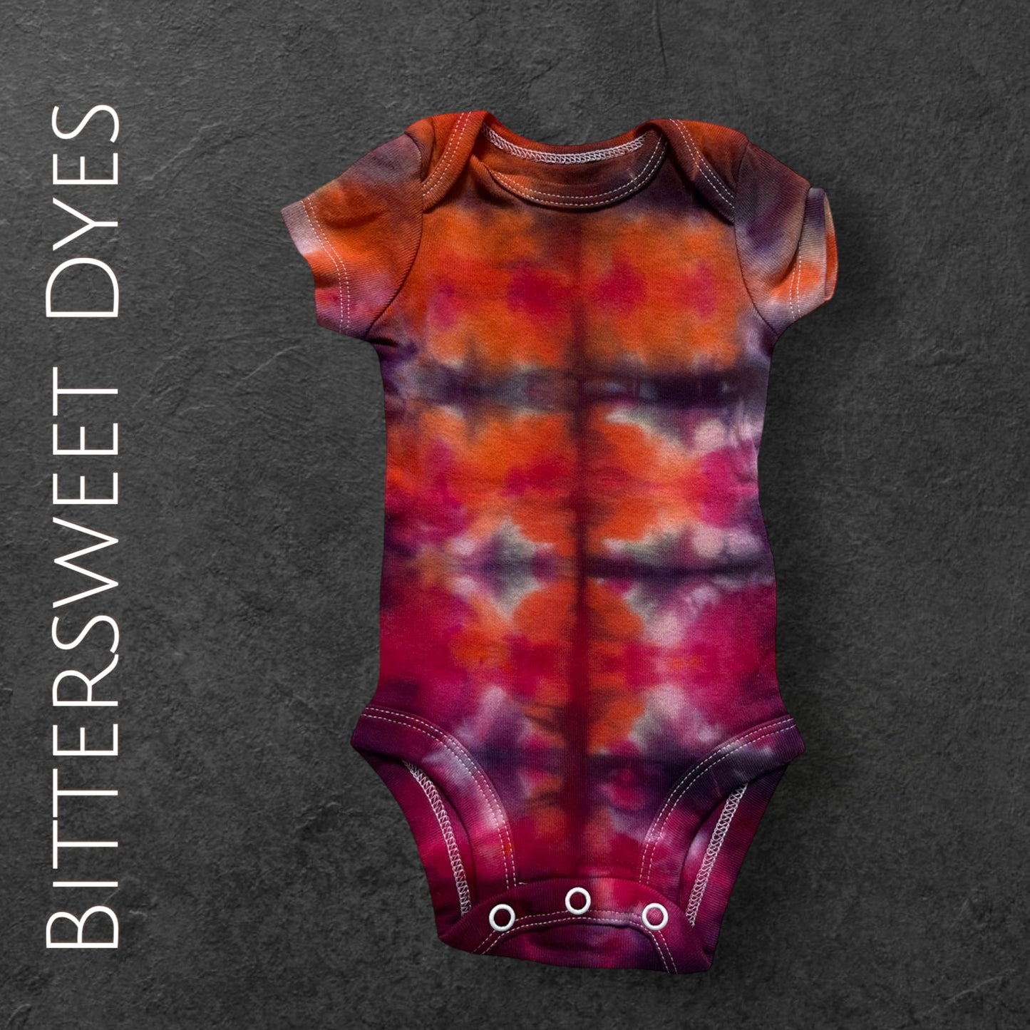 Newborn Pleated Ice Dye Onesie