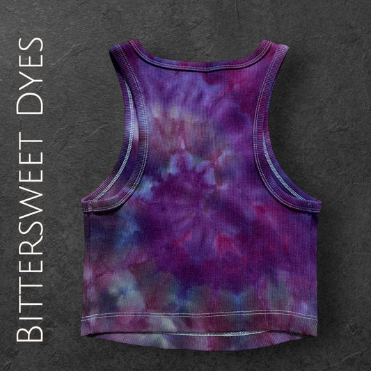 XS Scrunch Ice Dye Crop Tank