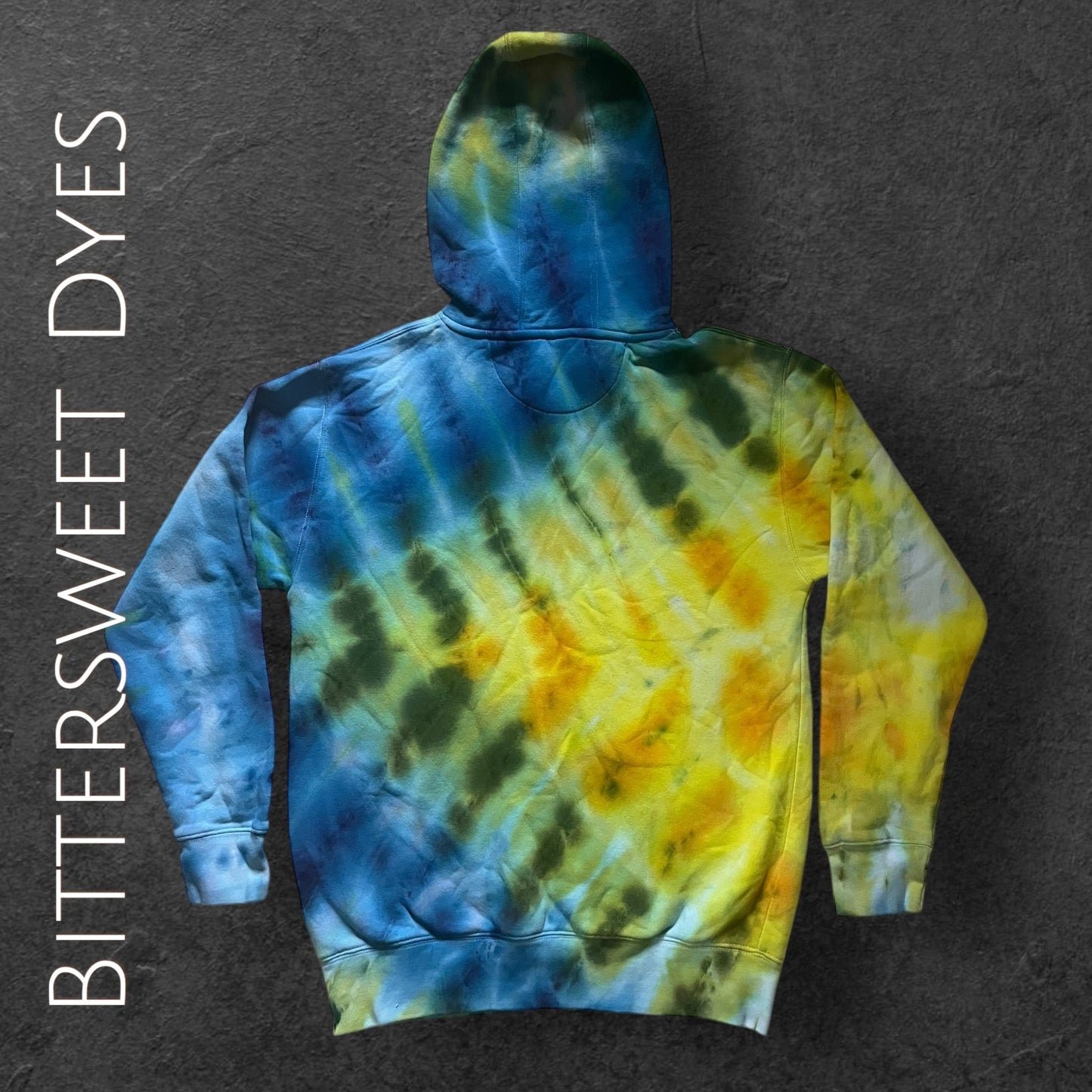 M Pleated Ice Dye Hoodie