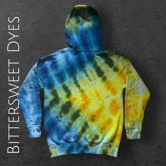 M Pleated Ice Dye Hoodie