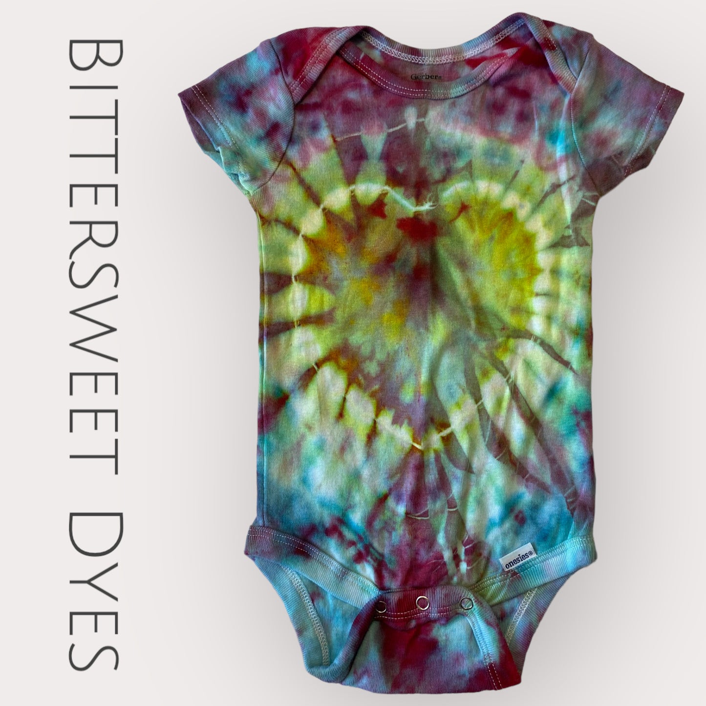 3-6 mo. Heart Ice Dyed Onesie