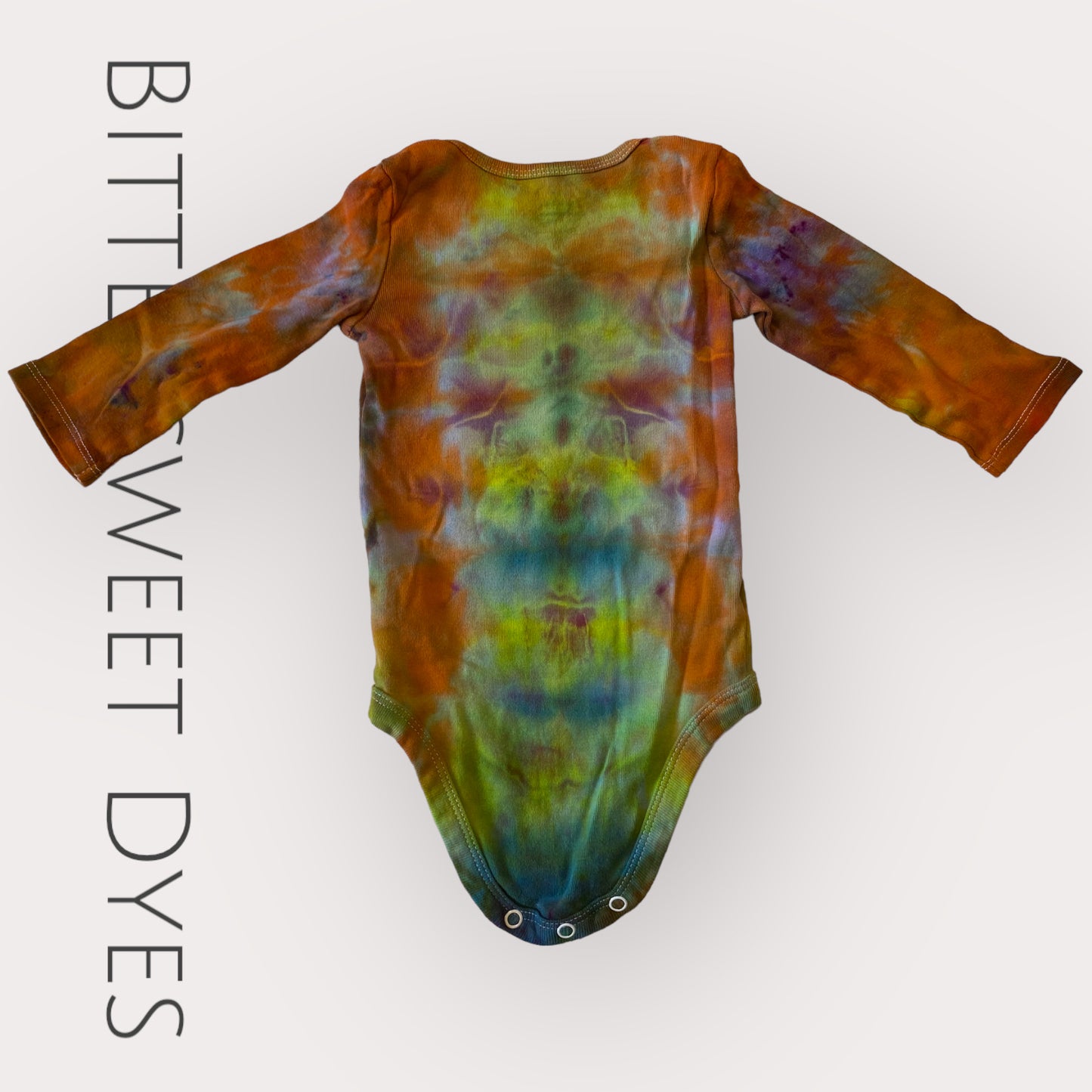 6-9 mo. Long Sleeve Ice Dyed Onesie