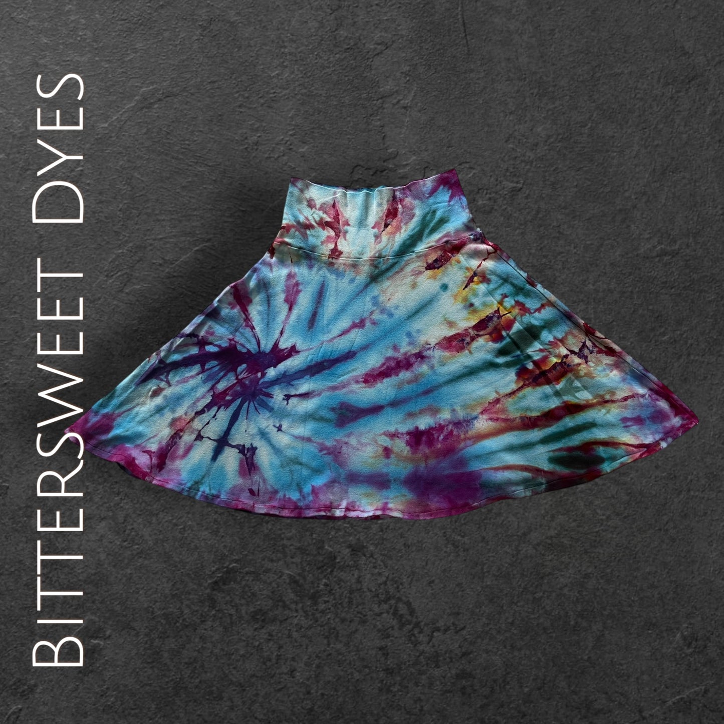 Youth 10 Ice Dye Foldable "Yoga Style" Waist Band Skirt