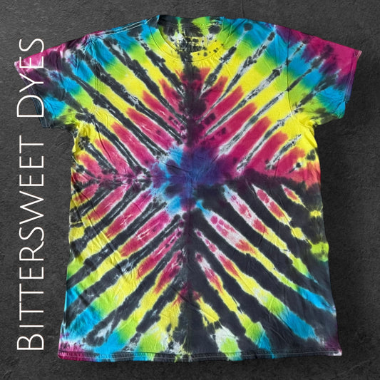 L Pleated Liquid Dye Tee