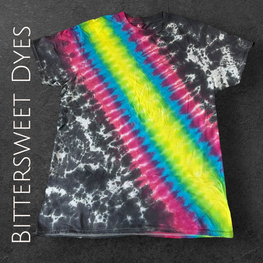 L Pleated Liquid Dye Tee