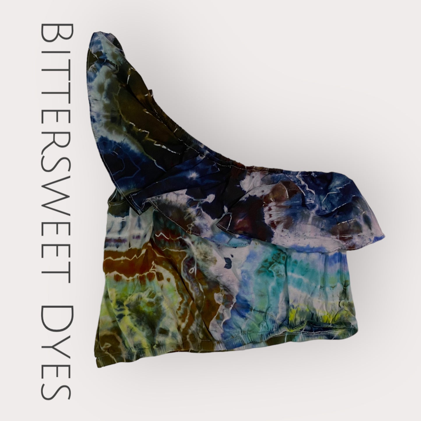 Large Off Shoulder Crop Ice Dye