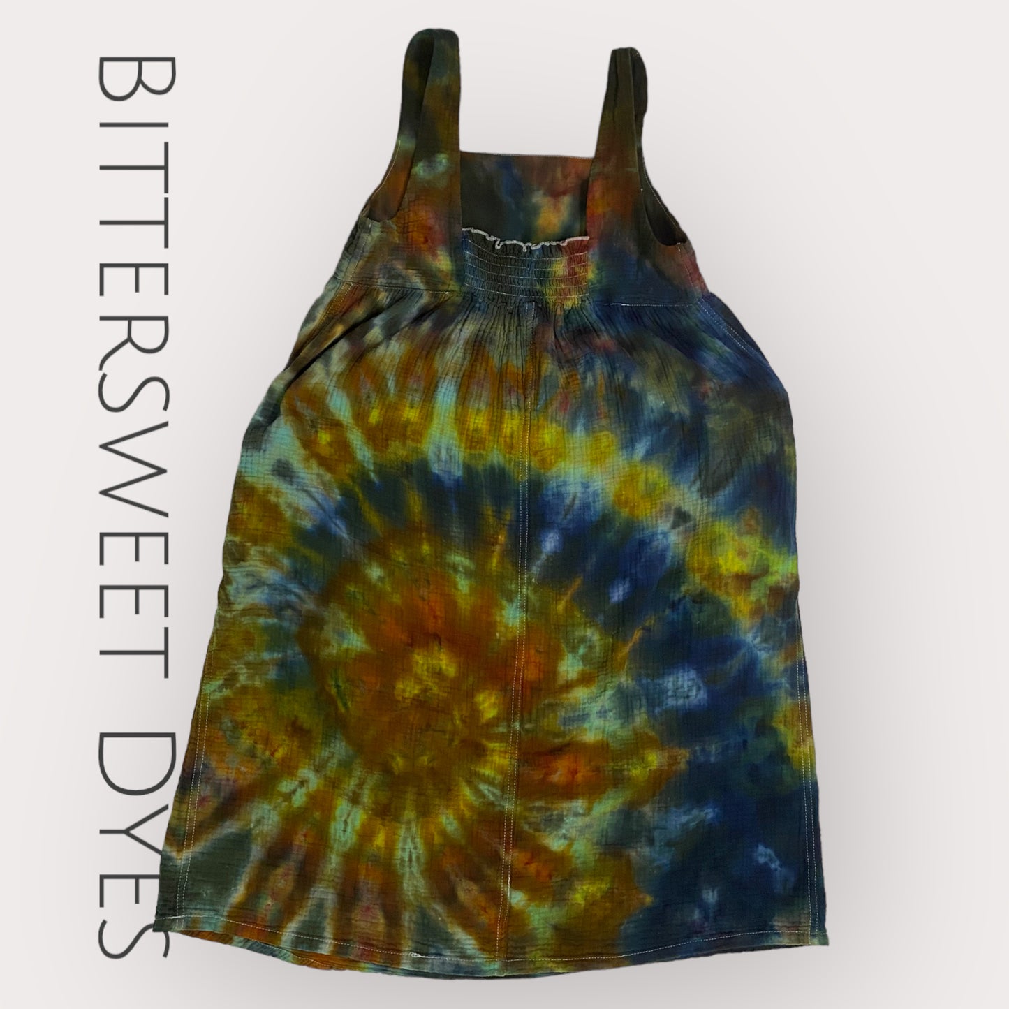 Small Ice Dye Dress with Pockets