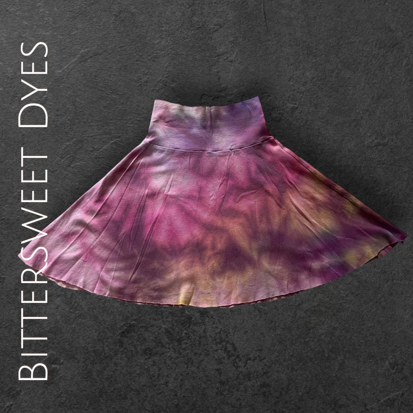 Youth 6 Ice Dye Foldable "Yoga Style" Waist Band Skirt