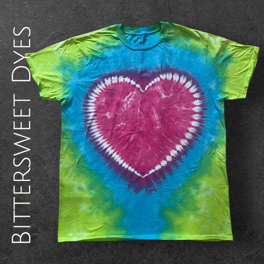 XL Heart Liquid Dye Tee