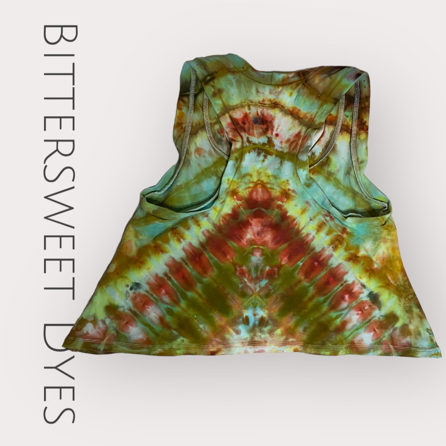Medium Racerback Crop Top Ice Dye