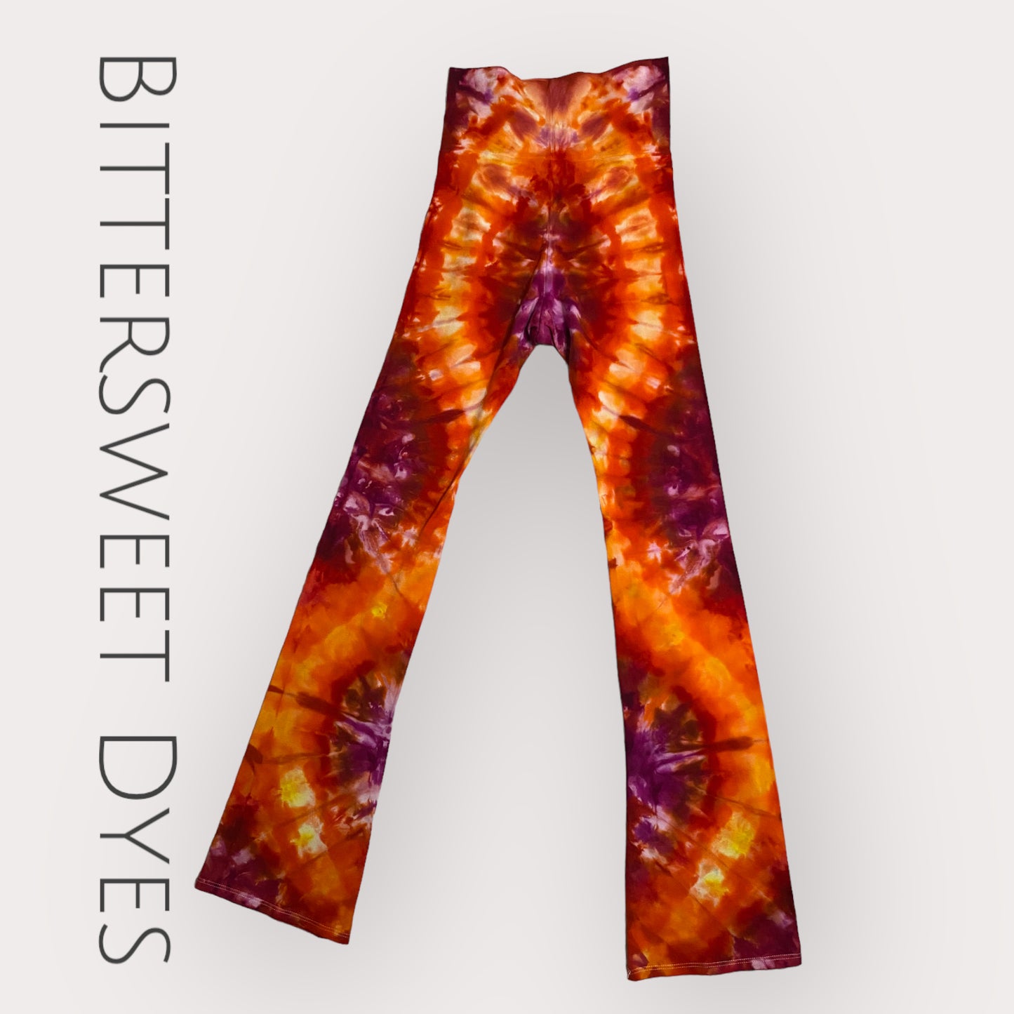 XS Pleated Ice Dye Flare Bottom Leggings