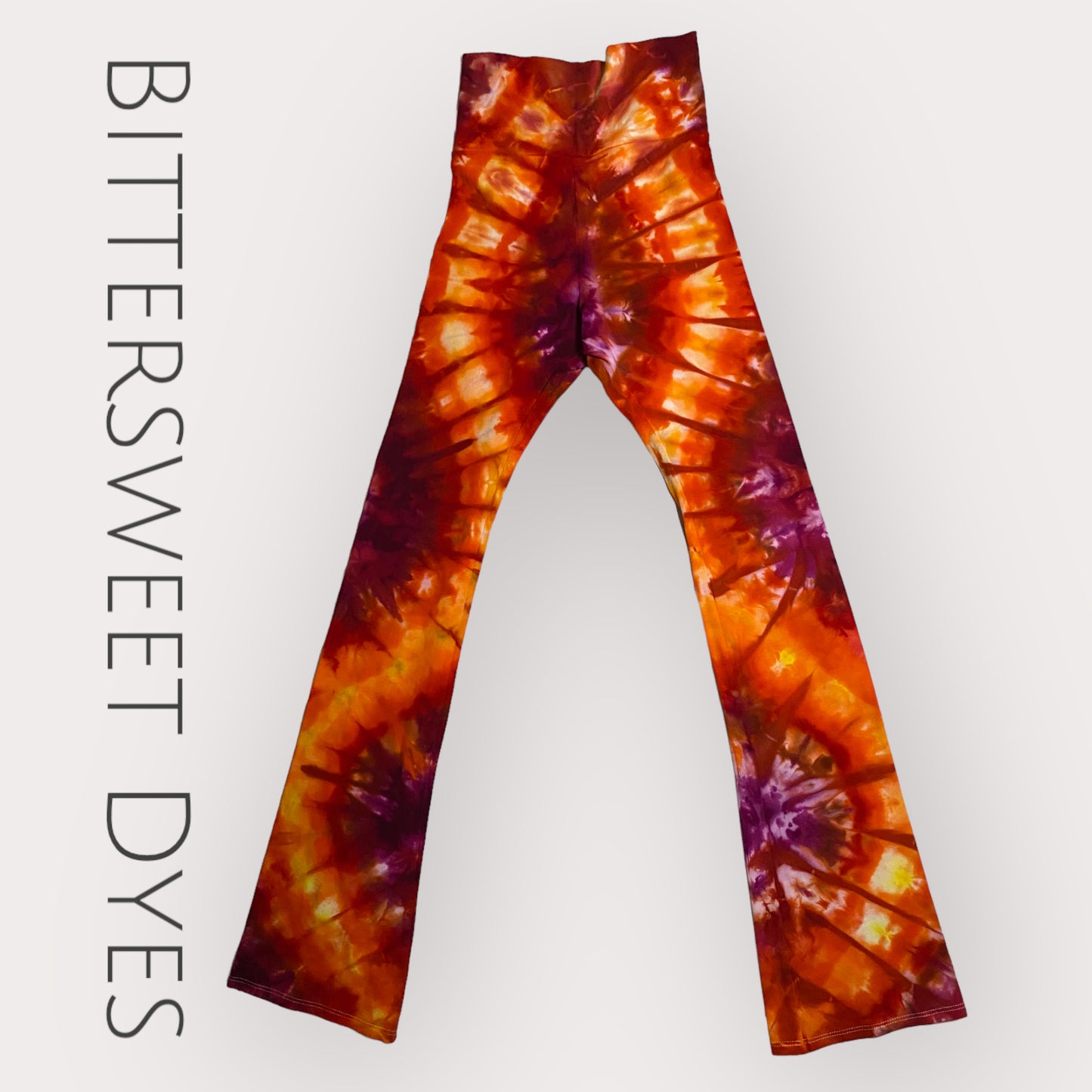 XS Pleated Ice Dye Flare Bottom Leggings