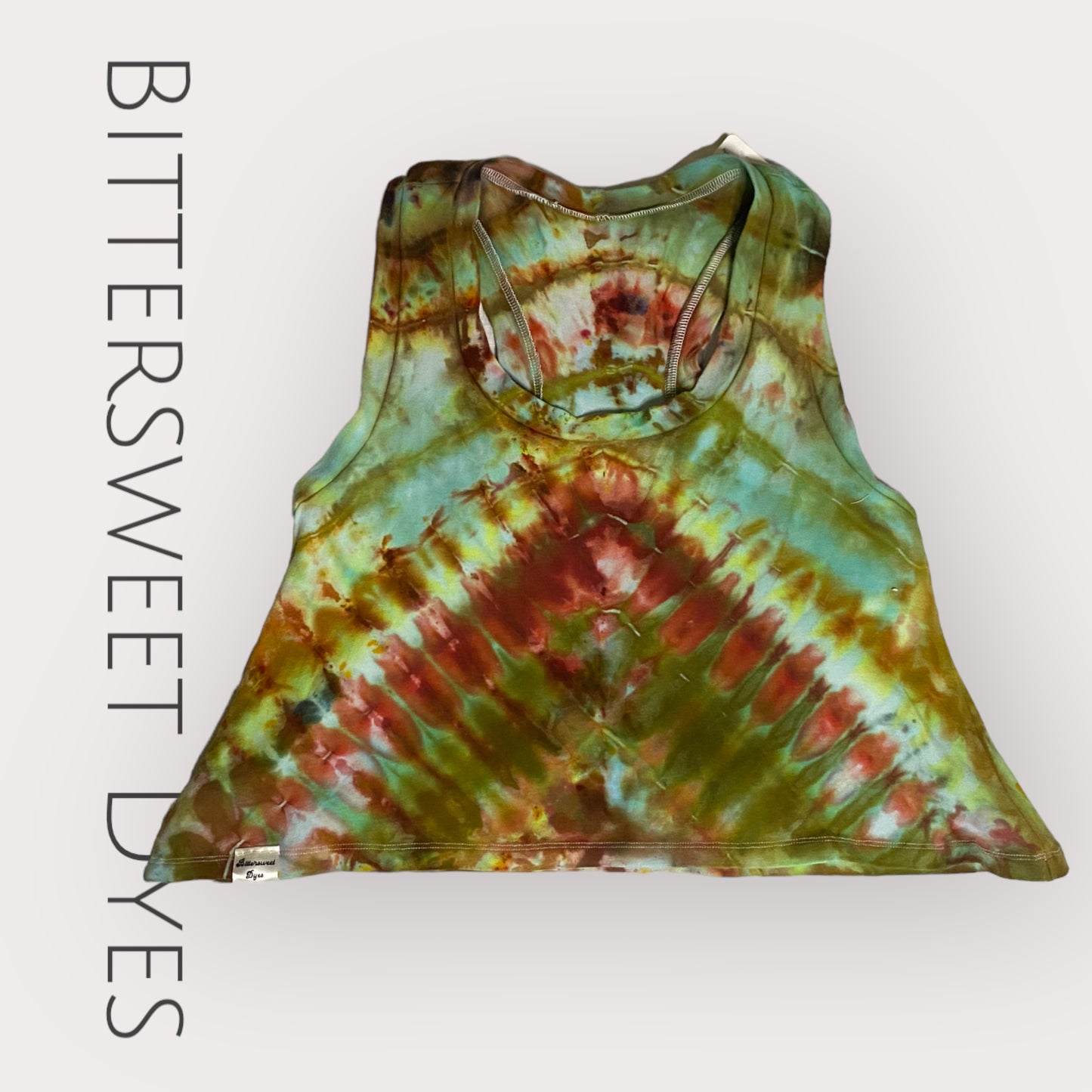 Medium Racerback Crop Top Ice Dye