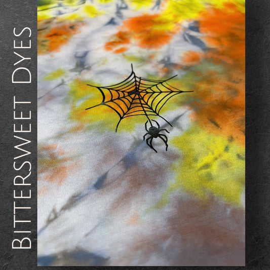 2XL Ice Dye w/ Spiderweb Vinyl Tee