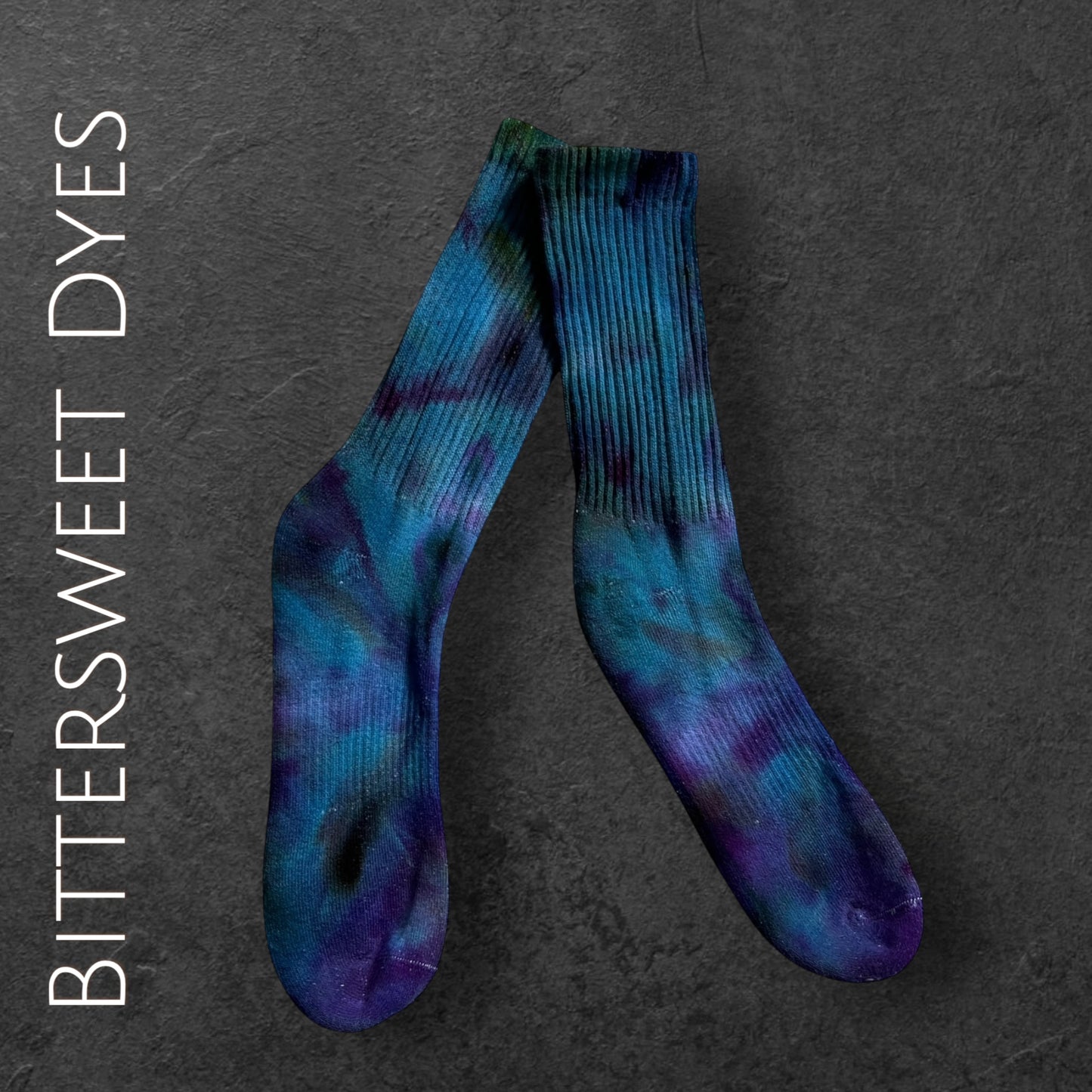 Ice Dyed Adult Crew Socks