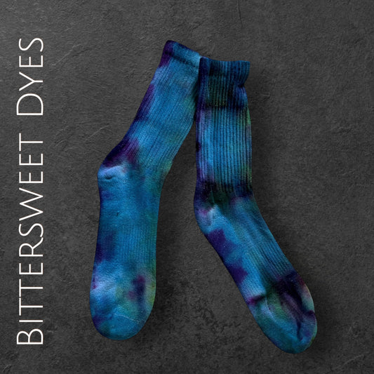 Ice Dyed Adult Crew Socks