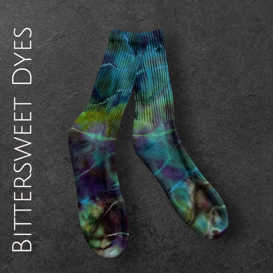 Ice Dyed Adult Crew Socks