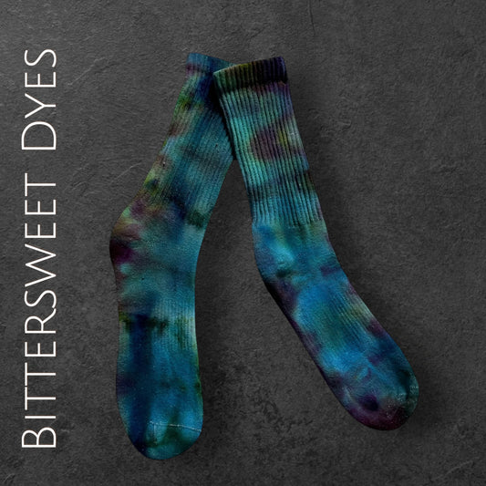 Ice Dyed Adult Crew Socks