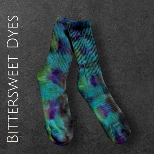 Ice Dyed Adult Crew Socks