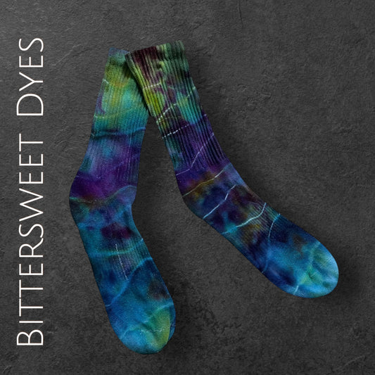 Ice Dyed Adult Crew Socks