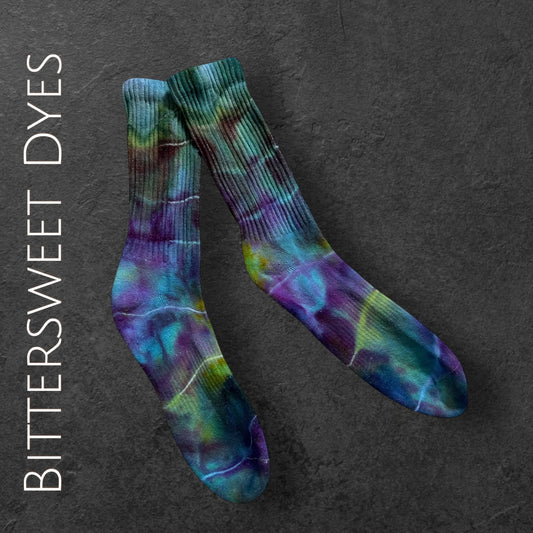 Ice Dyed Adult Crew Socks