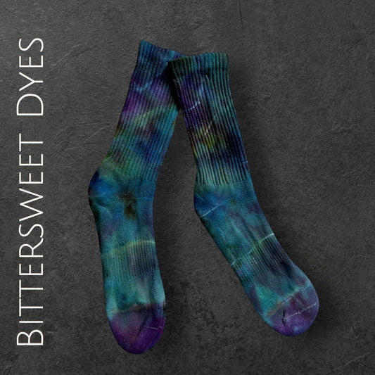 Ice Dyed Adult Crew Socks