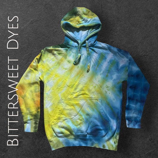 M Pleated Ice Dye Hoodie