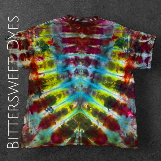 XL Ice Dye Pleated Tee