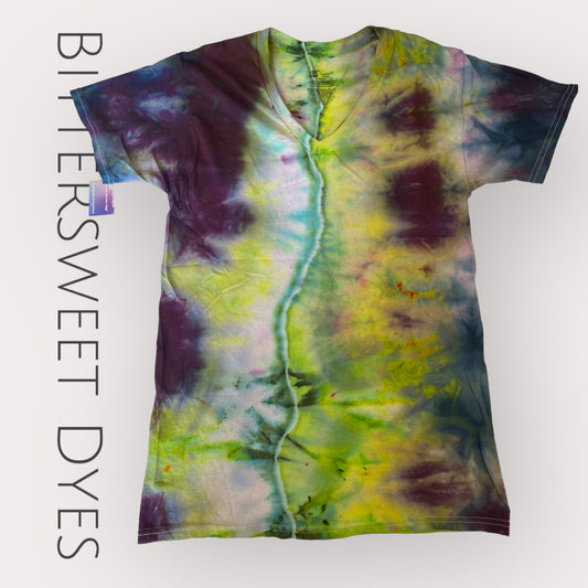 S V-Neck Womens Ice Dyed Tee