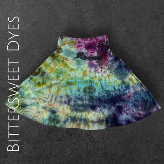 L Ice Dye Foldable "Yoga Style" Waist Band Skirt
