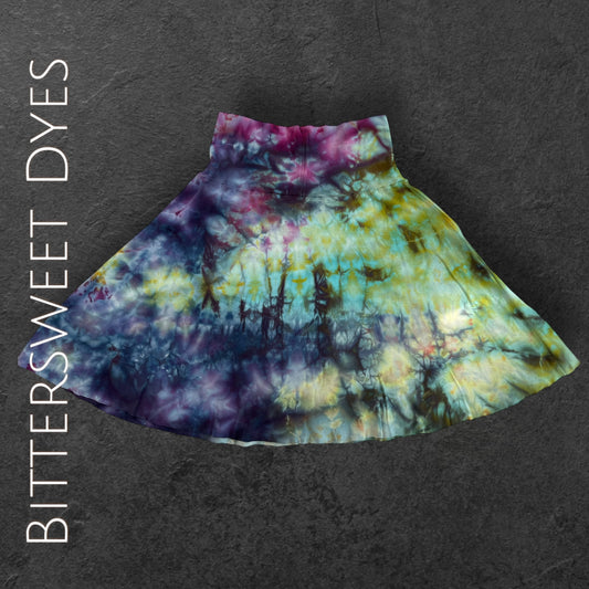 L Ice Dye Foldable "Yoga Style" Waist Band Skirt