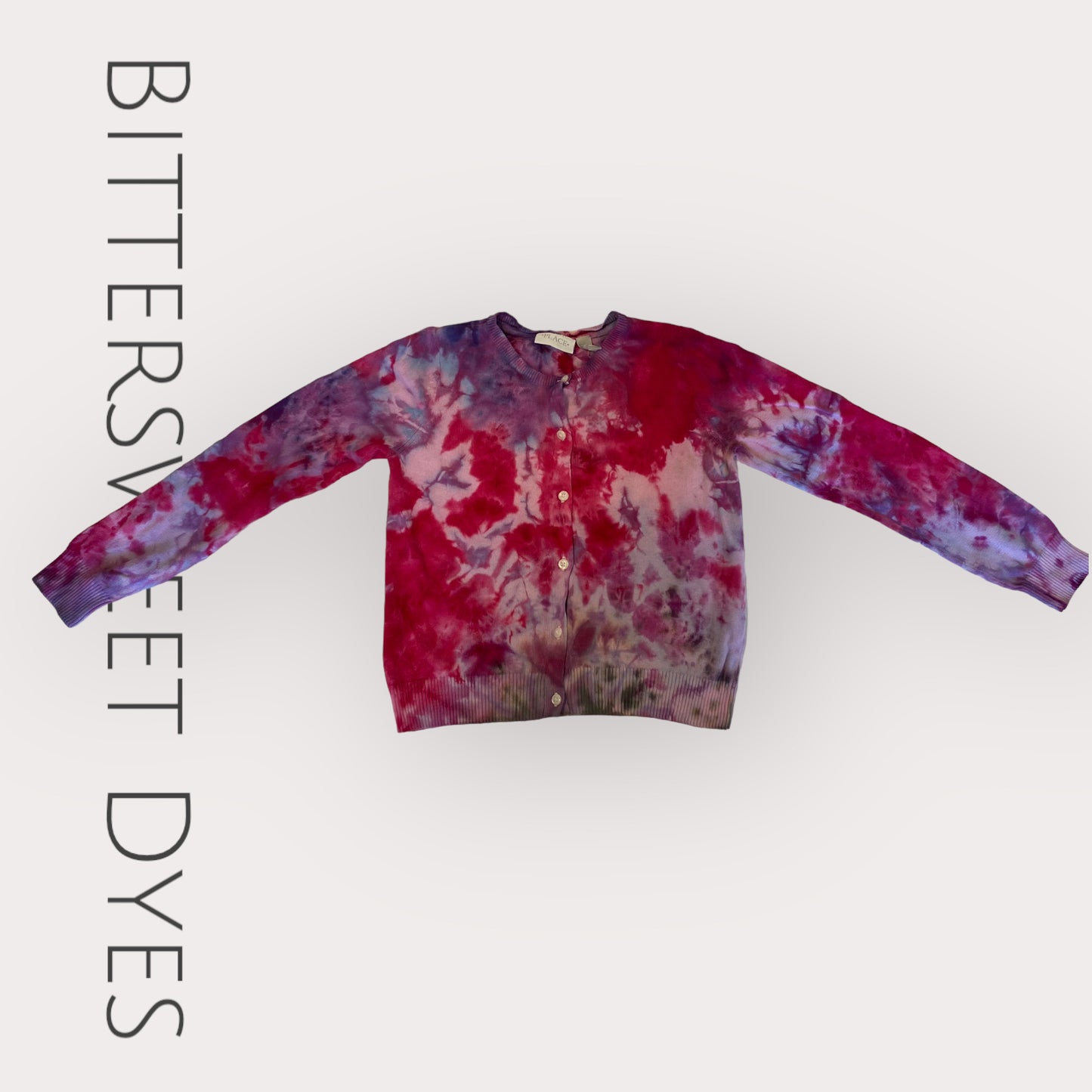 Girls 10/12 Scrunch Ice Dyed Cardigan
