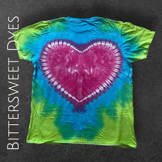 2XL Heart Liquid Dye Tee