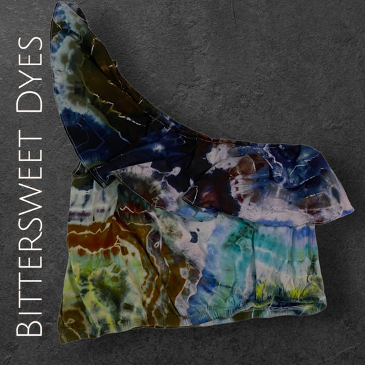 L Off Shoulder Crop Ice Dye