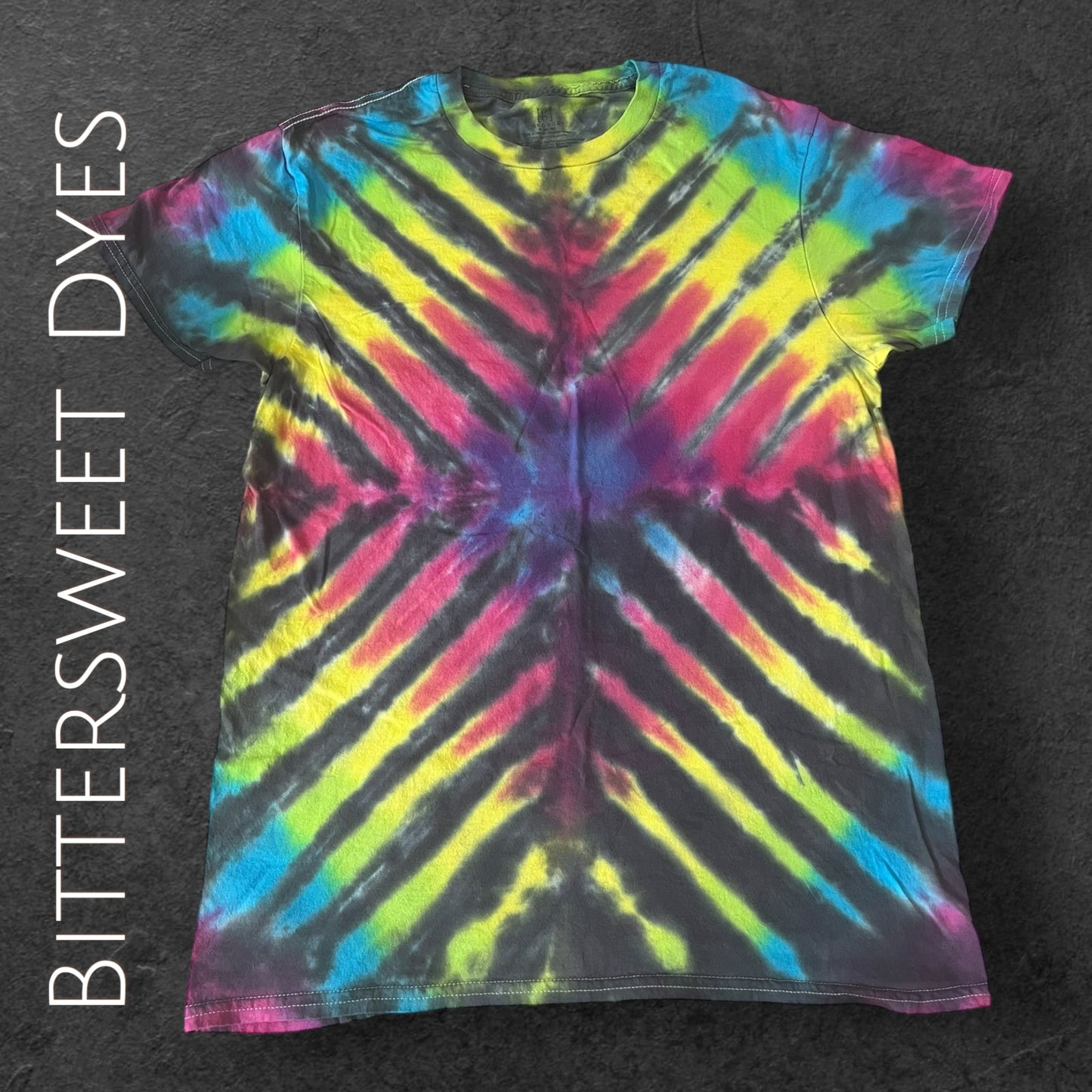 S Pleated Liquid Dye Tee