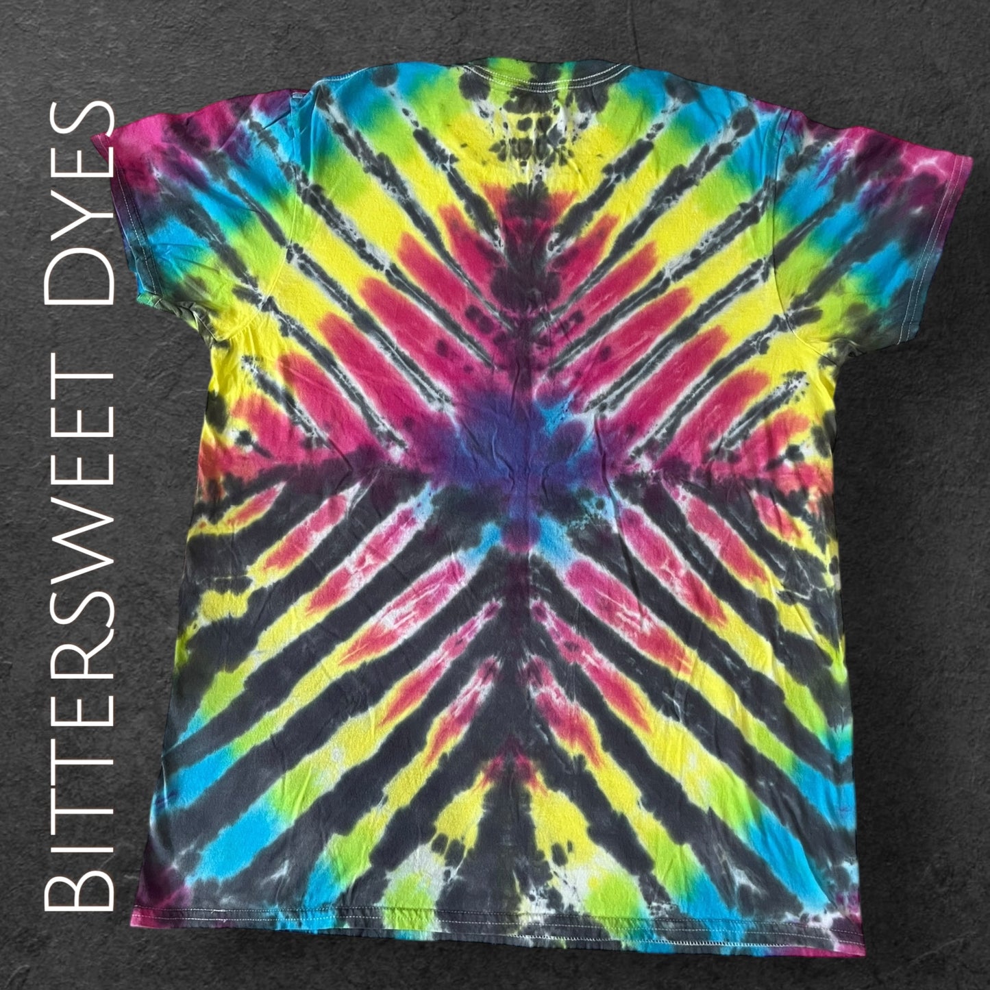 L Pleated Liquid Dye Tee