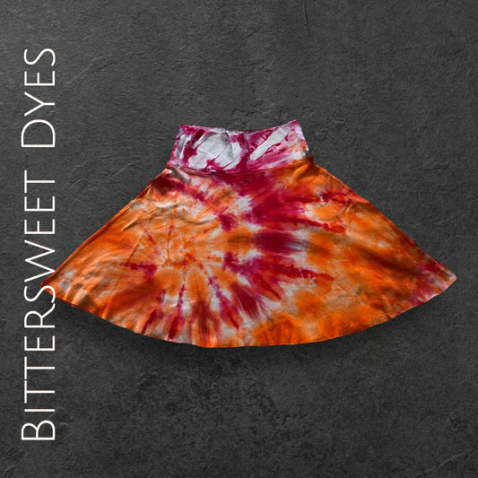 Youth 8 Ice Dye Foldable "Yoga Style" Waist Band Skirt