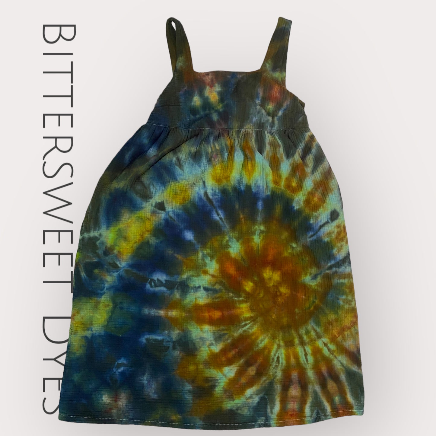 Small Ice Dye Dress with Pockets