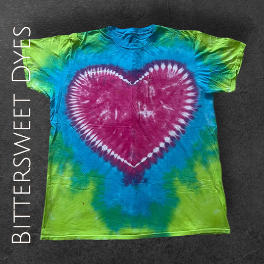 2XL Heart Liquid Dye Tee