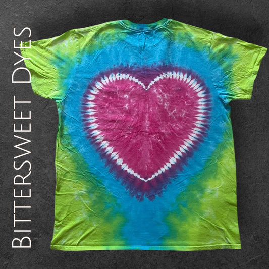XL Heart Liquid Dye Tee